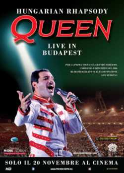 locandina manifesto Hungarian Rapsody Queen Live in Budapest